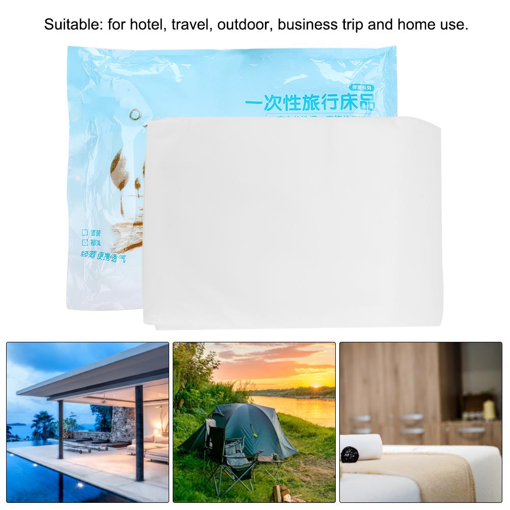 3 Stück 180 x 220 cm Einweg-Bettbezug für Daunendecken, tragbar für Outdoor, Hotel, Bettwäsche-Zubehör