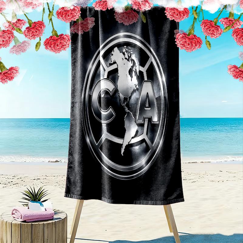 Club America Print Beach Towel, Large Soft Quick Dry Towel for Beach Camping Swimming
