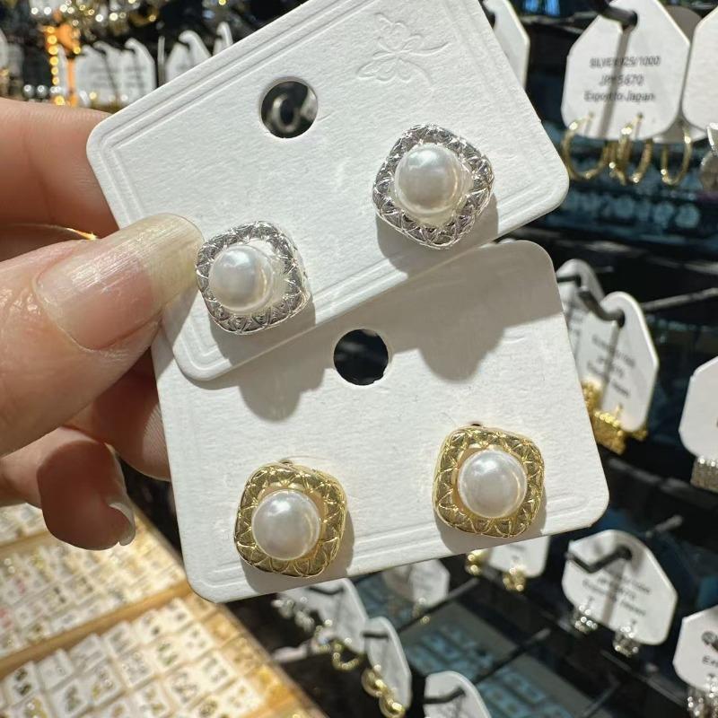 Daily Small Square Stainless Steel Metal Earrings Women Gold Silver Color Prevent Allergy Chic Simple Jewelry