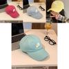 Stylish Korean Yellow Letter Embroidered Baseball Cap For Women Spring Summer 2024