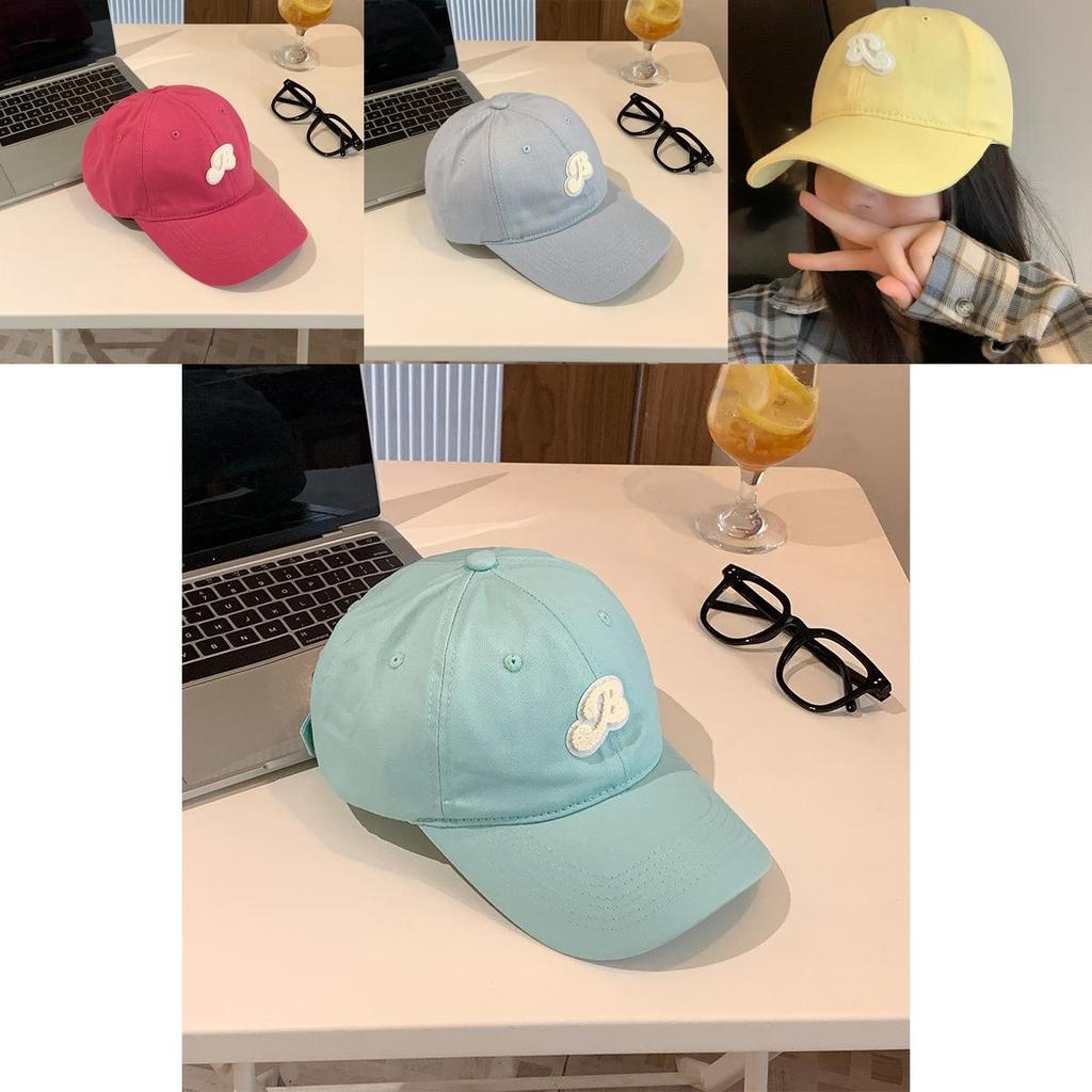 Stylish Korean Yellow Letter Embroidered Baseball Cap For Women Spring Summer 2024