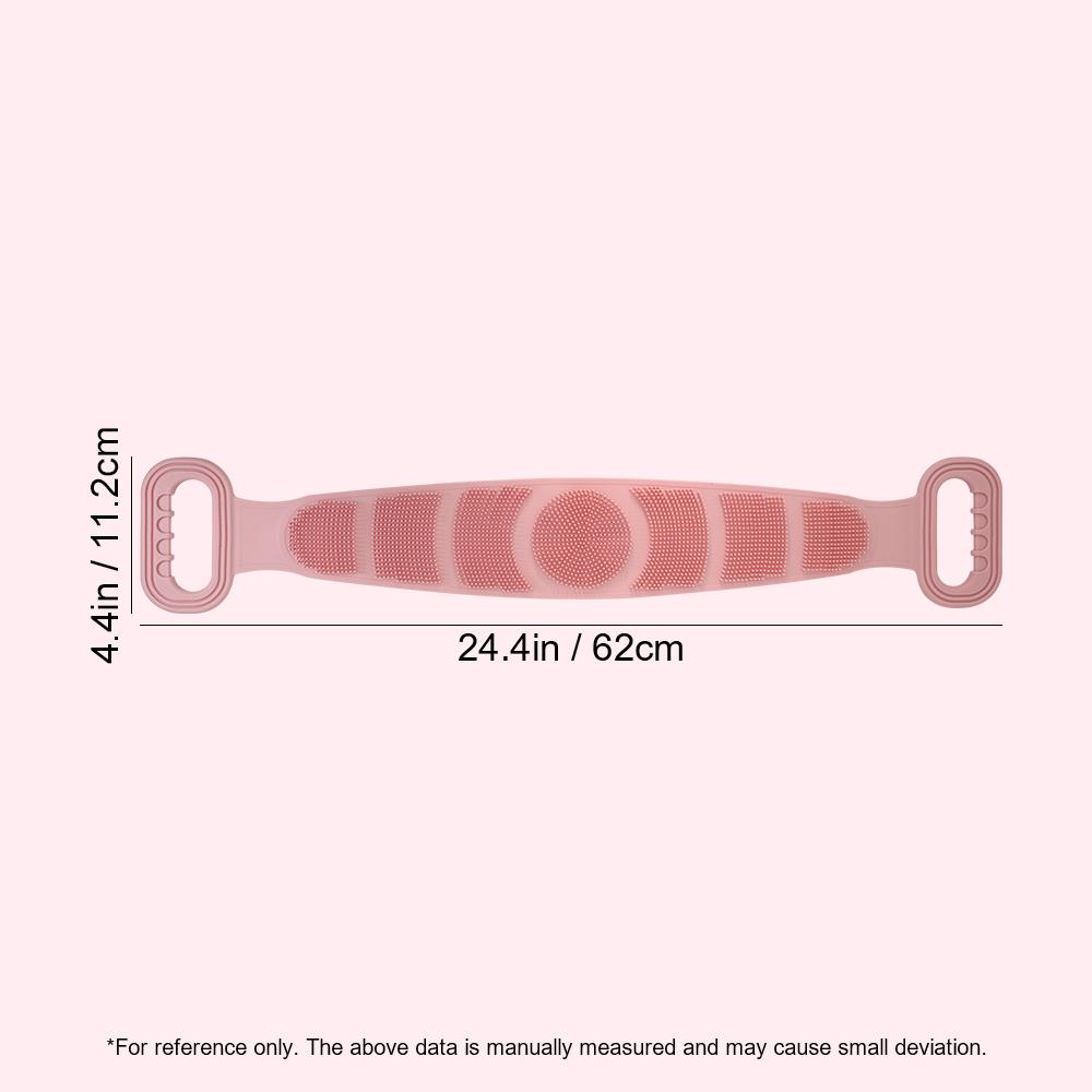 Body Silicone Brush Scrub Exfoliating Back Scrubber Bath Belt  Extended Skin Clean Brushes for Men Women Bath Scrub Clean Tool
