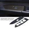 4PCS Window Switch Panel Cover Carbon Fiber Replacement for Mazda CX‑3 CX3 2016‑2021