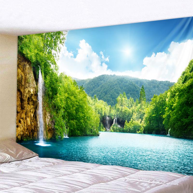 Magic Forest Castle Tapestry Fairy Tale Adventure Fantasy Tapestry Wall Hanging Hippie Tapestry Kids Room Bedroom Decoration