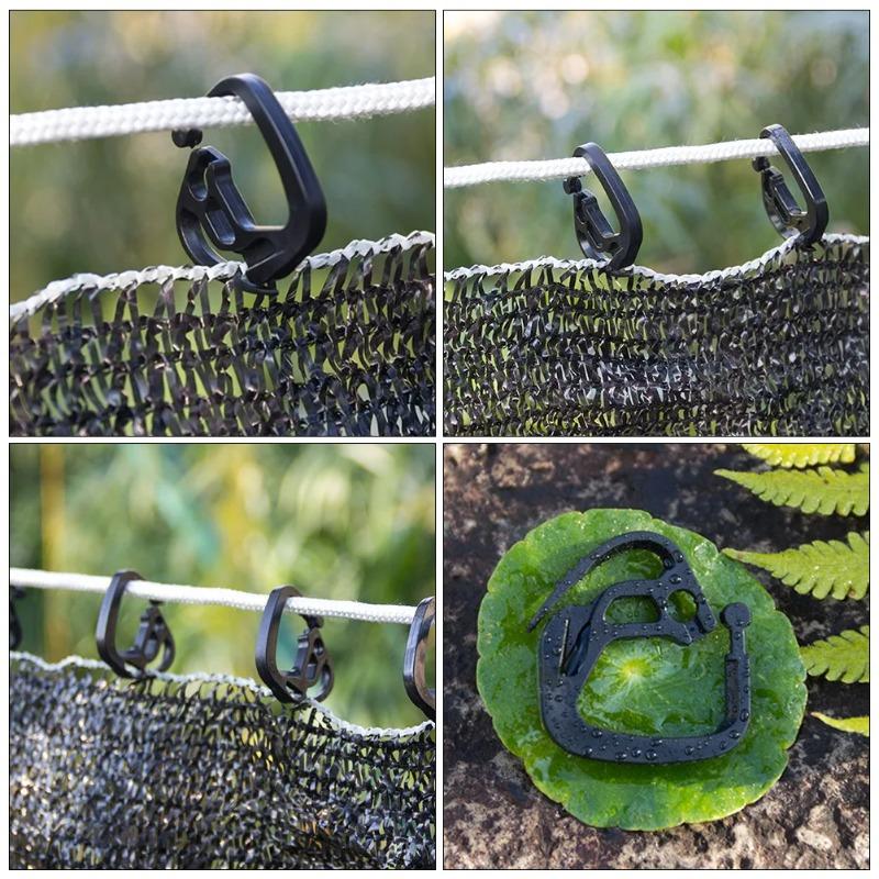 10/20/50pcs Shade Clips Hooks Shade Cloth Clamps Wire Mesh Fixing Black Fence Netting Clips Hanging Practical High Quality