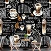 Ręcznie Malowana Tapeta Kawowa Dekoracja Przemysłowa Mural Restauracja Kawiarnia Cukiernia Kawowe Murale Ścienne