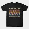 Asijská velikost Pánské Černé T-shirt s potiskem Carry On My Wayward Son Abbey Road, Winchester Supernatural Bezstřihový Termotransferový Potisk Bavlněné Tričko