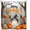 Cute Halloween Elves Shower Curtain Fabric Shower Curtain