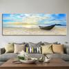 Landscape Sea Beach Sunset Cloud Boat Canvas Painting Nature Posters and Prints Wall Art Pictures Room Home Decor No Frame No Frame