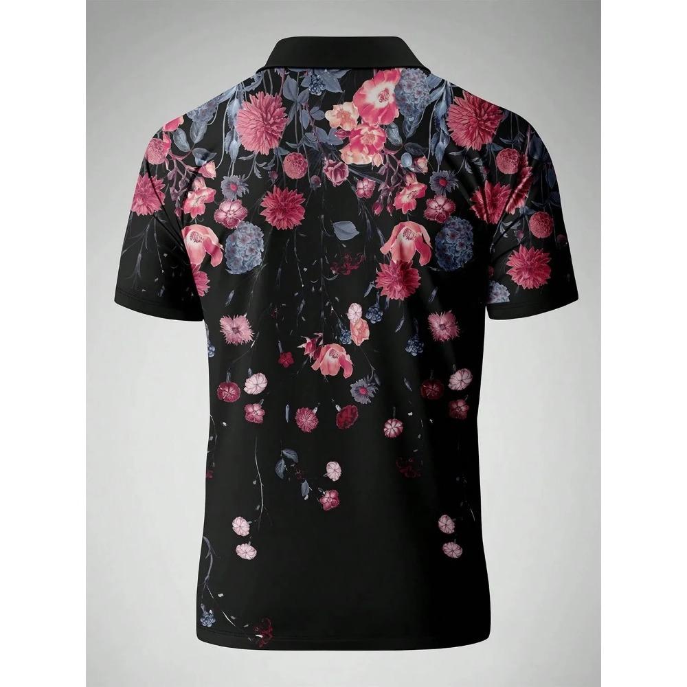Summer Design Men's Short-sleeved Polo Shirt Cross-border Best-selling Comfortable Polyester Fiber Suitable for Wear