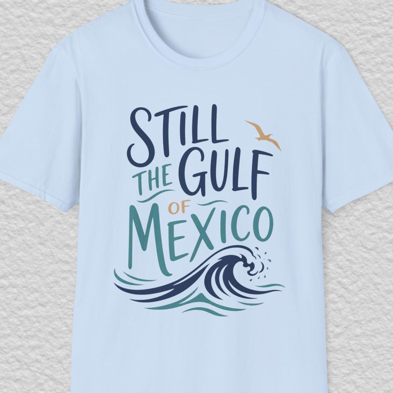 Gulf Of Mexico Shirt, Coastal Wave Tee, Ocean Lover T shirt, Beach Vacation Shirt, Gulf Coast Tee, Trendy Summer Shirt S