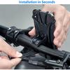 Bike Phone Mount 2 Pack, Universal Motorcycle Phone Holder For Bike, 360°Rotation Silicone Bicycle Phone Holder Handlebar Phone Mount Compatible