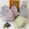 Casual small fresh plaid schoolbag female college student lightweight backpack versatile schoolbag