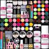 28Pcs Beginner Nail Art Kit with Brushes, Acrylic Liquid and Powder, 24 Colors Acrylic Powder Set