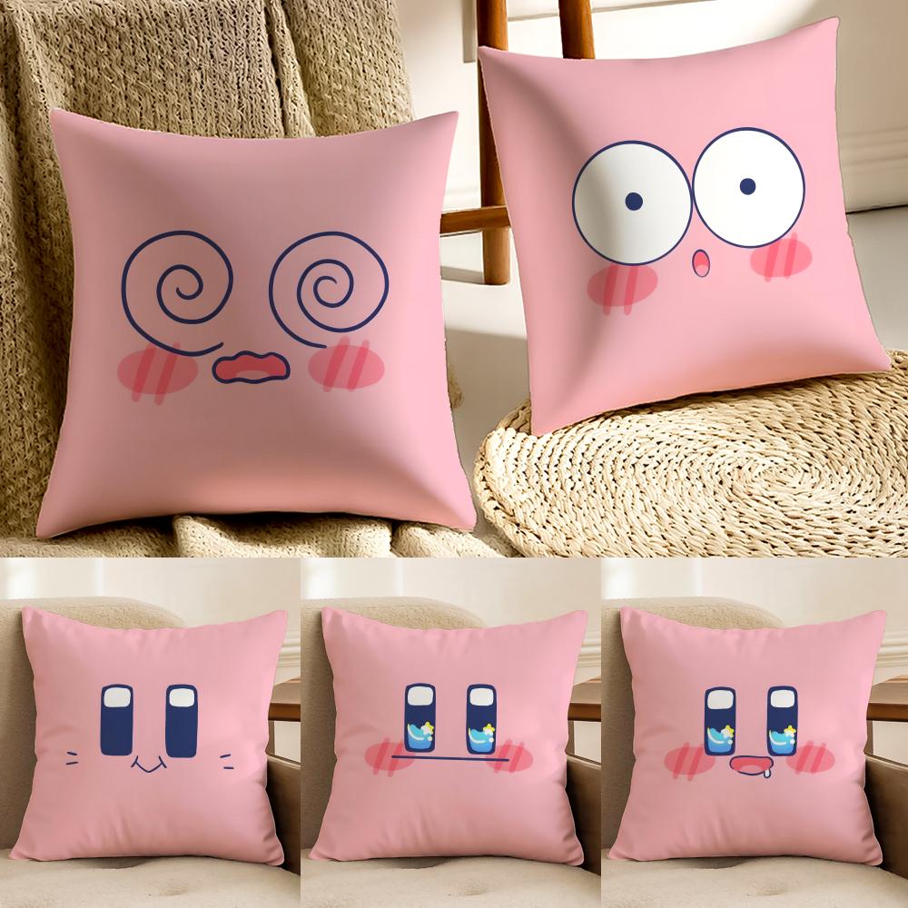 Cute Funny Funny Pink Eyes Cushion Cover Pillowcase Antidustmite living Room Sofa Decor Cushion Room