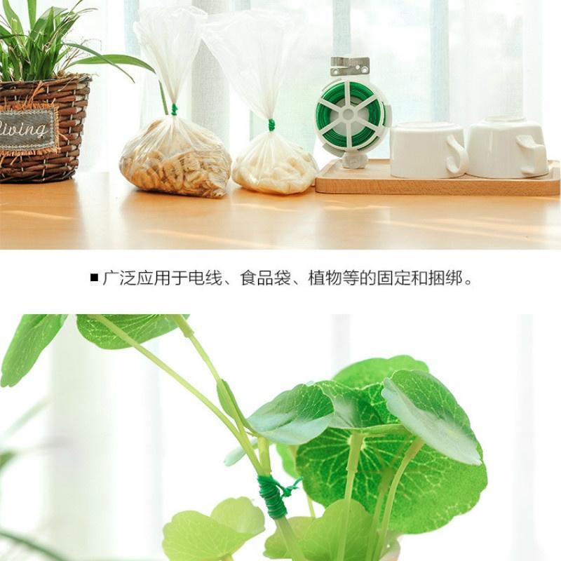 Neue Rollen Drahtbinder Grün Gartenkabel Gartenarbeit Kletterpflanzen Schneider Wiederverwendbares Kabel für Zuhause