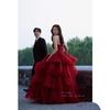 Light Wedding Dress Cake Skirt Tutu Skirt New Colored Yarn Clothing Travel Photography Street Photography Art Photo Red