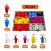60Pcs Random Color High Temp Masking  Powder Coating Silicone Cone Assortment Kit 7 Different Sizes Car Accessories Interiors