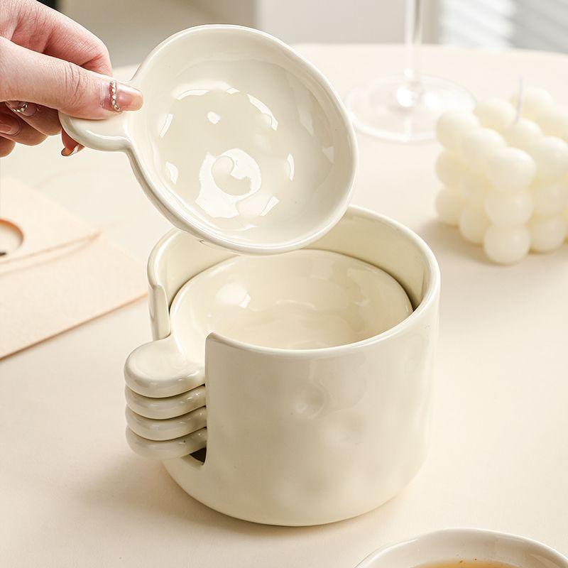 Verdickte Hochtemperatur-Keramik-Soßenschälchen – Rundes Dip-Schalen-Set für Gewürze, Sojasauce, Essig und Stäbchenablage