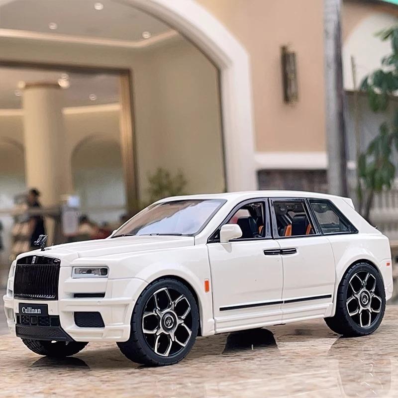 Diecast Metal Toy Car 1/20 for Rolls-Royce Cullinan SUV Off-Road Alloy Model Car Simulation Sound Light Toy for Kids