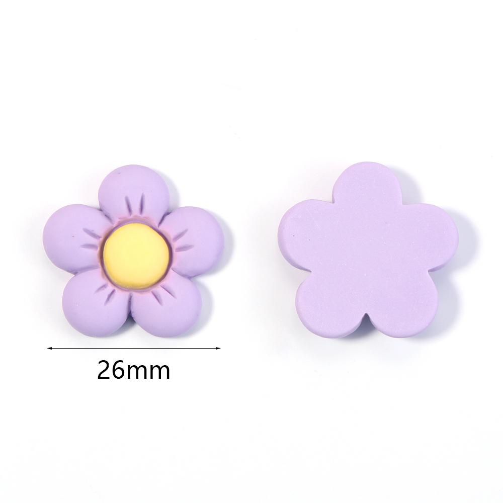 20pcs Flatback Resin Flowers Colorful Cute Flower Cabochon Scrapbooking For Home Decor DIY Crafts Clothing Hairpin Accessories