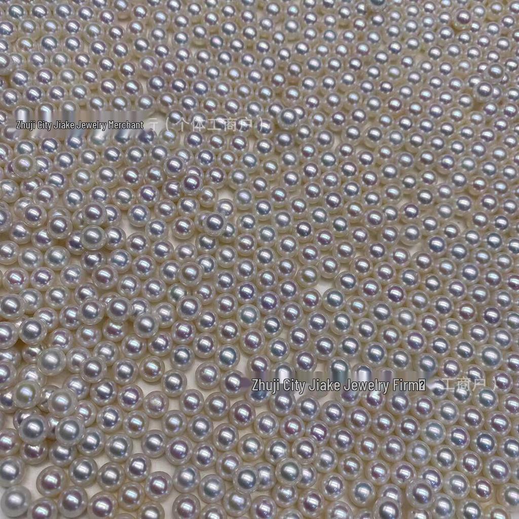 High-Luster 6-6.5mm Almost Flawless Undrilled Natural Freshwater Pearl Beads for DIY Jewelry