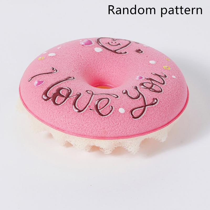 Dish Sponge With Suction Cup Non-Scratch Donut Sponge Set With Suction Cup Quick Drainage Dishwashing Brush For Kitchen