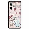 For Realme GT7 3D Relief Phone Case Emboss Flower Back Cover Black Silicone Shockproof Soft Protector 6.8" Realme GT 7T 7 T Capa