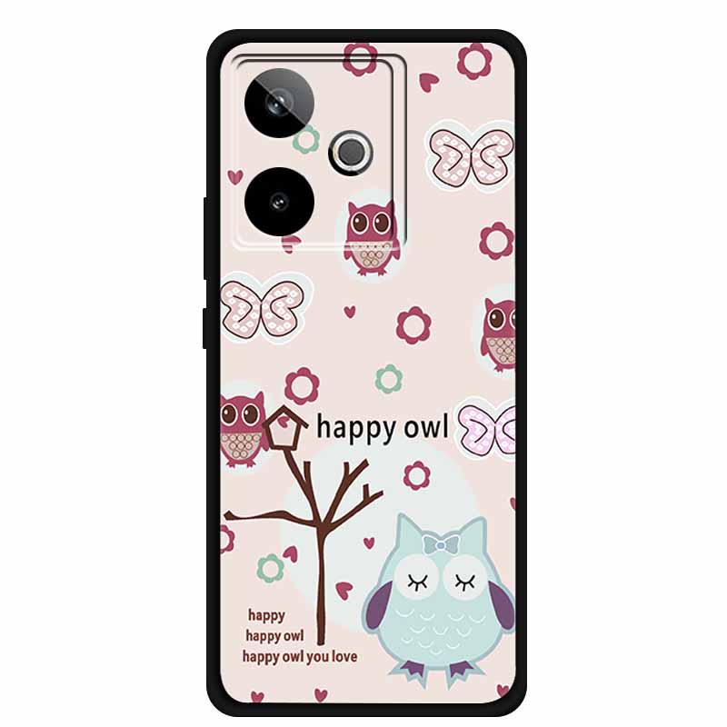 For Realme GT7 3D Relief Phone Case Emboss Flower Back Cover Black Silicone Shockproof Soft Protector 6.8" Realme GT 7T 7 T Capa