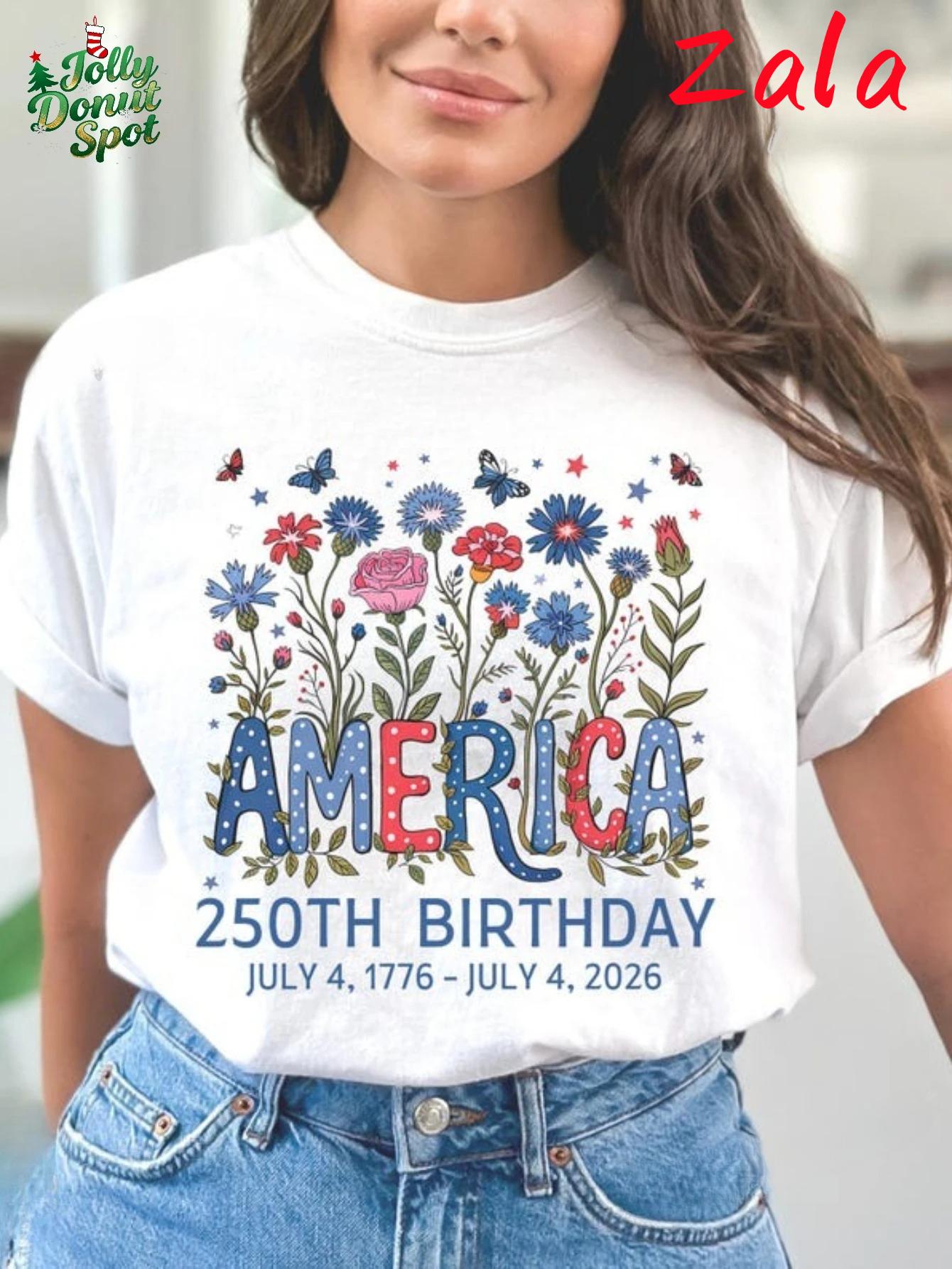 America 250th Birthday Shirt Usa Semiquincentennial Tee 250 Years Unisexs Tshirt Comfortable Wear Commemorative Gift For Family S