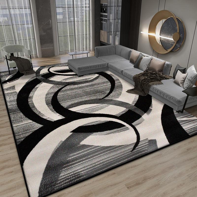 Nordic Abstract Large Living Room Carpets Modern Decoration Bedroom Bedside Fluffy Soft Rug Office Non-slip Washable Mat Floor