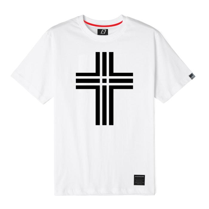 Seventeens 17 Cross Short Sleeve T-Shirt White L