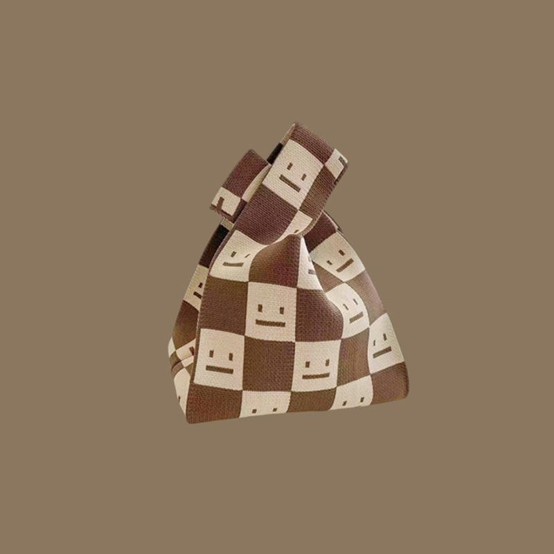 Крошечная сумка-ведро в стиле Ins с ручками Повседневная сумка-тоут для обеда и покупок Вязаная сумка-тоут для женщин A21 573₽