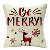 2022 Merry Christmas Home Decor Cushion Cover 45x45cm Cute Animals Cartoon Printed Throw Pillow Cover Xmas Decorative Pillowcase