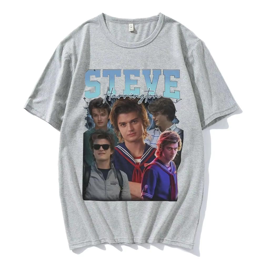 2026 Steve Harrington Tshirt Womens Printed Tshirt Unisex ShortSleeve LooseFit Cotton TShirt Harajuku Street Style Top