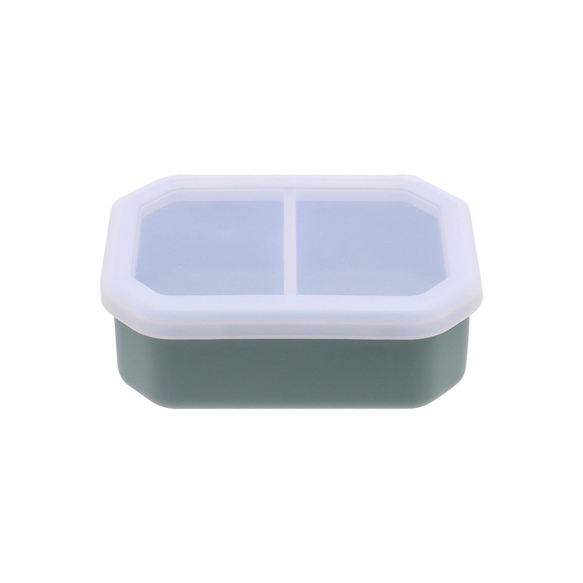 

Food-Grade Silicone Bento Box with Lid - Odor-Resistant & Partitioned for Fresh Storage зелёный