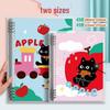 Thickened Black Cat Fun Iron Hole Notebook - B5/A5 Loose-Leaf for Junior & High School Students