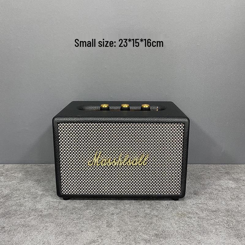 Marshall Speaker Model Ornament: Wooden Shell & Leather Wrap - Perfect for Model Home Decor