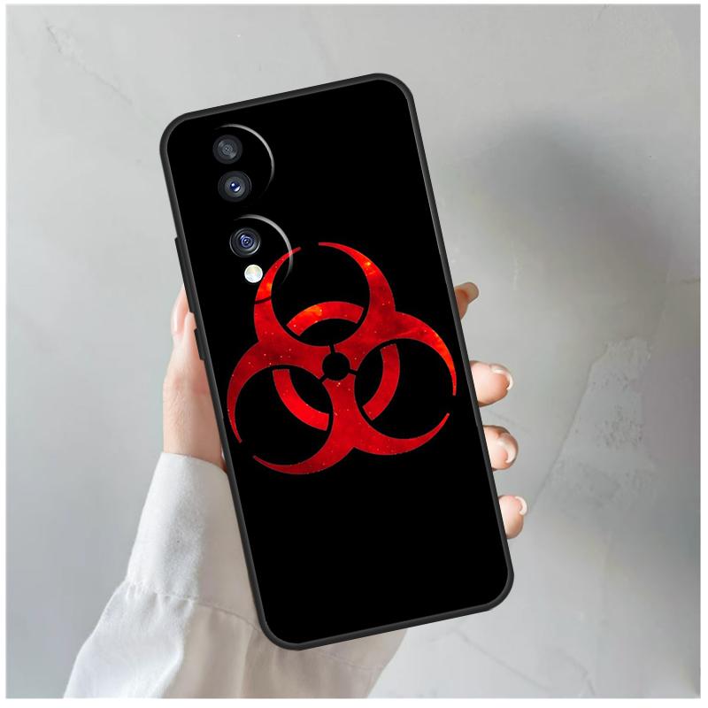 Biohazard Symbol Logo For Honor Magic 8 7 6 5 Pro Case For Honor 400 200 Lite 90 70 50 X8c X8b X9a X9b X9c X9d Win