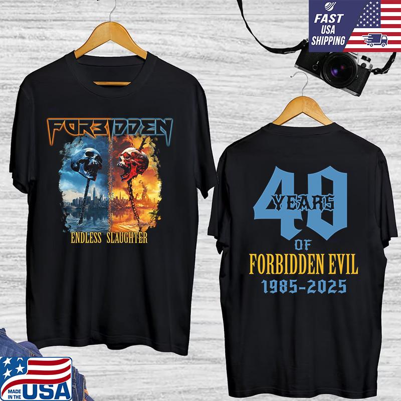 

FORBIDDEN BAND 40 YEARS OF FORBIDDEN EVIL 1985-2025 T Shirt Full Size S-4XL S