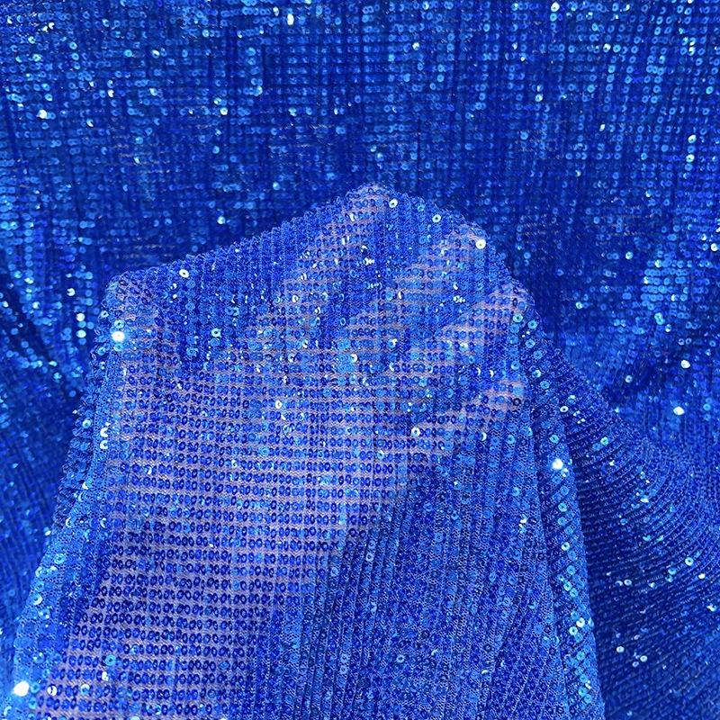 3mm Straight Flat Sequins Embroidered Robust Beads Embroidery Mesh Wedding Dress Children's Clothing Sequin Fabric By The Yard