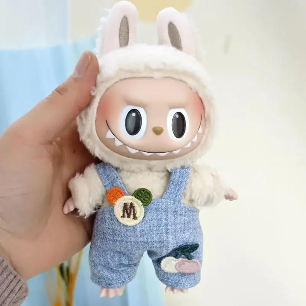 Haine de Păpușă Mini de Pluș 17cm Ținută Accesorii Pentru Păpuși Idol Kpop Coreea Exo Labubu Salopetă de Velur Tricou Îmbrăcăminte Cadou