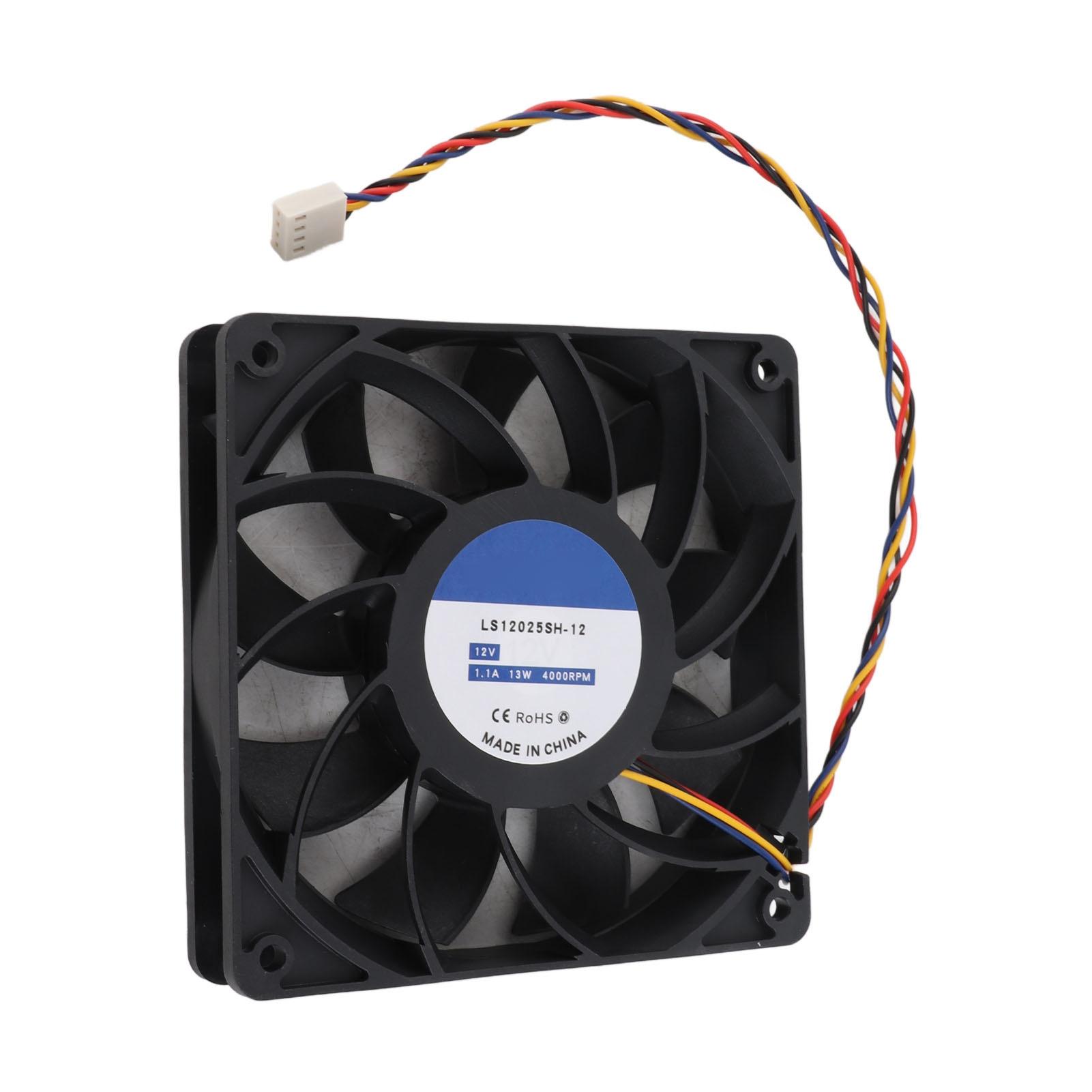 

120 мм вентилятор для корпуса компьютера с двумя шарикоподшипниками, поддержка PMW-регулирования температуры, 4000 об/мин, 4 контакта, 12 В