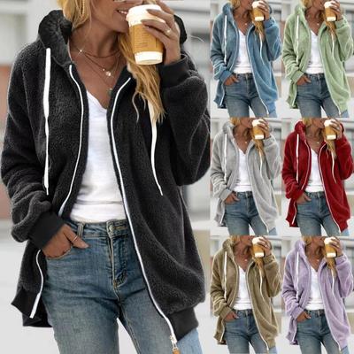 Autumn And Winter New Trendy Thickened Warm Multi-color Stitching Hooded Jacket Loose Casual Sports Large Size Jacket For Women