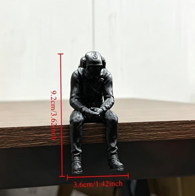 Tiefsee-Taucherfigur Sitzend Taucher 3D-gedruckter Taucher Heim Schreibtisch Statue Handwerkliches Ornament Nautisch Ozean Thema Heimdekoration Geschenke