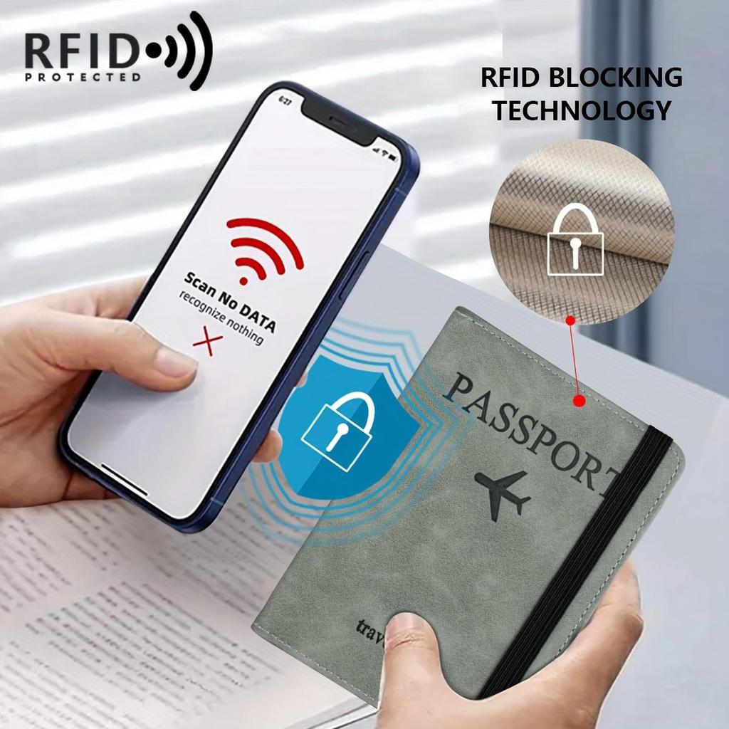 RFID passport holder slim passport wallet multi-functional wallet travel passport bag