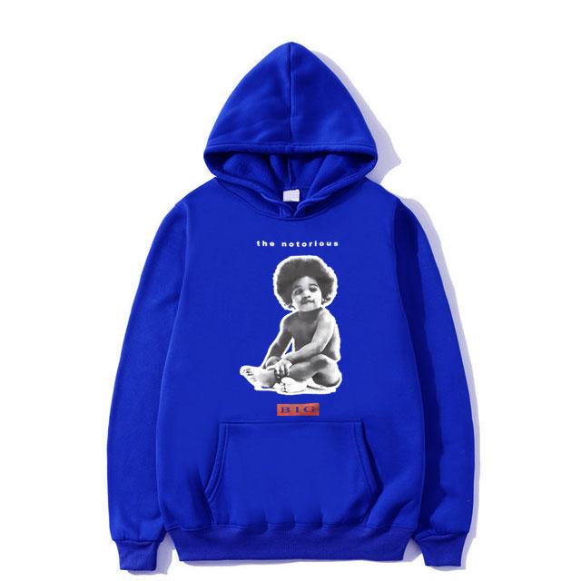 Rapper The Notorious Big Poppa Graphic Hoodie Men's Rap Oversized Sweatshirt Biggie Smalls Hoodies Men Women Hip Hop Sportswear