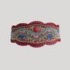 Boho Style Heavy Industry Turquoise Hollow Ethnic Style Pattern Elastic Ethnic Style Yunnan Travel Photo Elastic Tight Women's Waist Seal