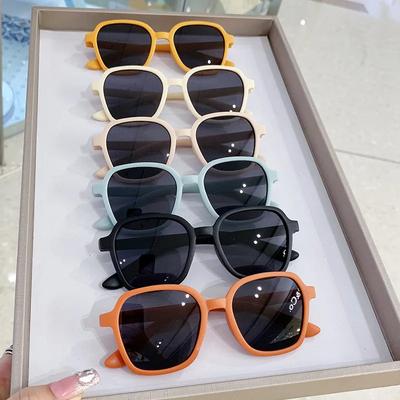 Novos Óculos de Sol Infantis Proteção UV400 Armação Quadrada Menino Menina Óculos Estilosos Acessórios para Festa de Bebê Estudante