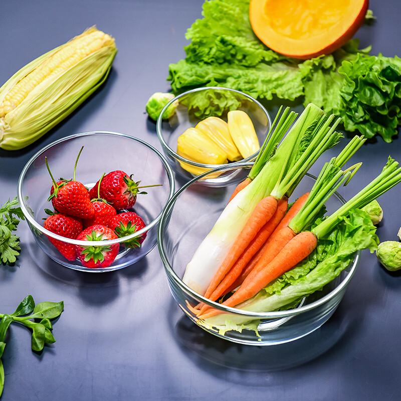 Ocean Nordic Glass Salad & Dessert Bowl Set